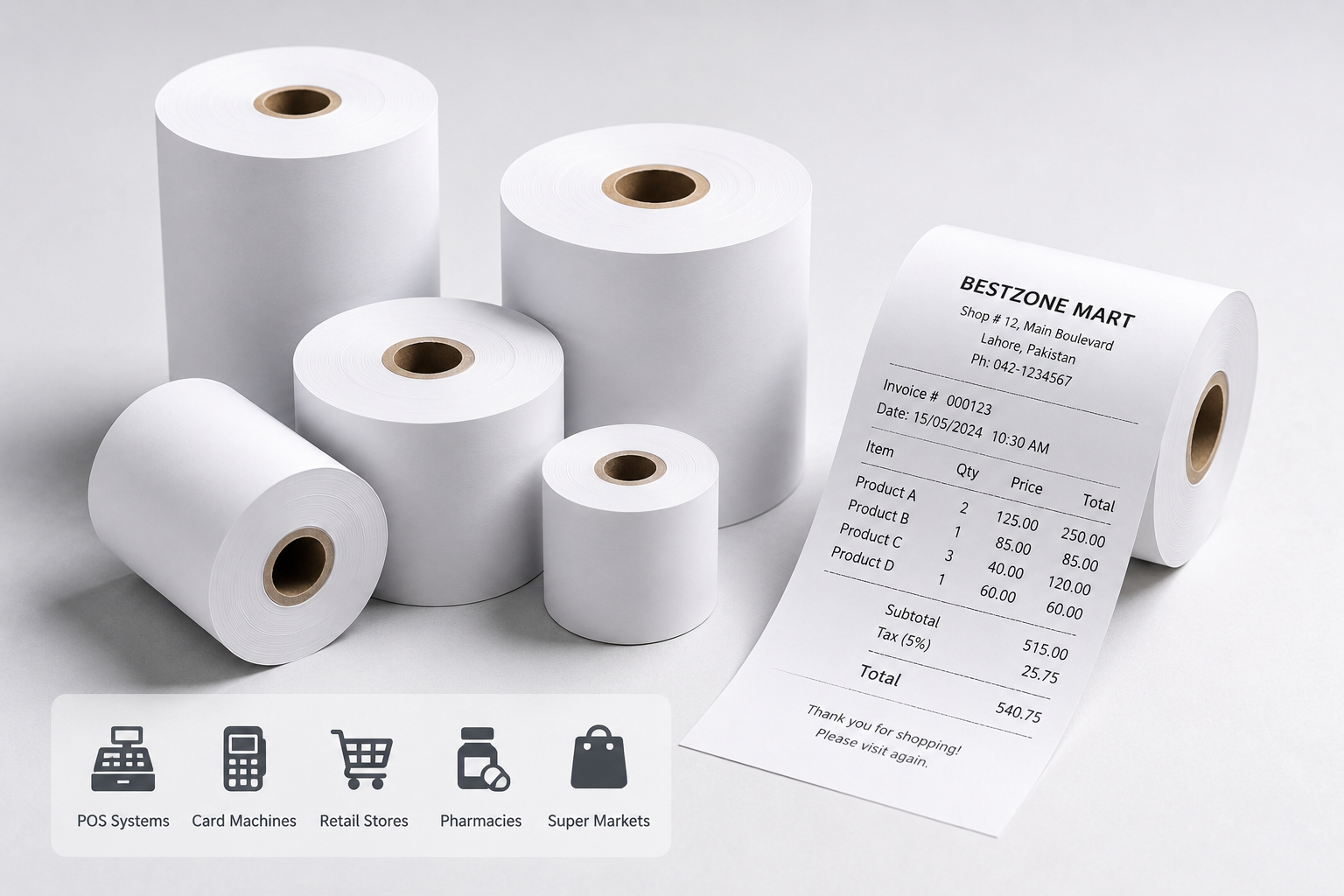 Thermal Paper Roll — ReceiptPro